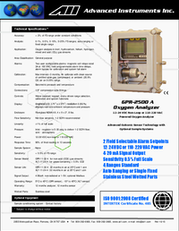 Thumbnail of document Manual - GPR-2500 Oxygen Analyzer